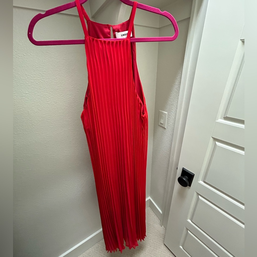 Red cocktail dress by Likely